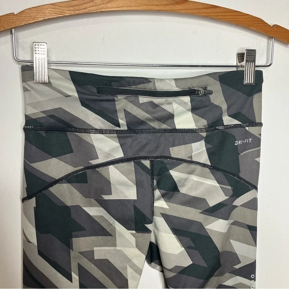 Nike power racer geo groove printed running tights size XS‎